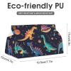 Dinosaur PlanetRocket Tissue Box Cover, PU Leather Rectangular Tissue Box Case Organizer Holder Vanity Dresser Night Stand Table Countertop Home Office Car 7.7X4.7X4.3'' view 3