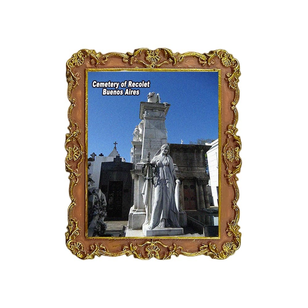 Cemetery of Recolet Buenos Aires Argentina Refrigerator Magnet 3D Travel Souvenir Fridge Decoration Magnetic Sticker Craft Collection