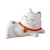 Cabilock 1pc Ceramic Cat Figurine Decorative Home Adornment for Desktop Photography Prop White Stylish Maneki Housewarming for Friends Family view 1