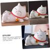 Cabilock 1pc Ceramic Cat Figurine Decorative Home Adornment for Desktop Photography Prop White Stylish Maneki Housewarming for Friends Family view 2