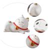 Cabilock 1pc Ceramic Cat Figurine Decorative Home Adornment for Desktop Photography Prop White Stylish Maneki Housewarming for Friends Family view 3