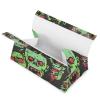 Green Skull Pattern Tissue Box Cover, PU Leather Rectangular Tissue Box Case Organizer Holder Vanity Dresser Night Stand Table Countertop Home Office Car 7.7X4.7X4.3'' view 2