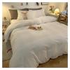 QuKan Bed, Skin-Friendly Comforter Covers Simple Style Bed Linen Compatible with Home Soft Duvet Covers (No Pillowcase), Full 180x220cm 1pc, White, MM-102 view 2