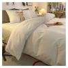 QuKan Bed, Skin-Friendly Comforter Covers Simple Style Bed Linen Compatible with Home Soft Duvet Covers (No Pillowcase), Full 180x220cm 1pc, White, MM-102 view 3