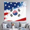 UNDEX Korean American Flag Tapestries Banners 60in*51in Wall Tapestry Aesthetic Wall Hanging Wall Art For Bedroom Living Room Dorm Home Decoration view 1