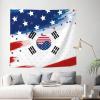 UNDEX Korean American Flag Tapestries Banners 60in*51in Wall Tapestry Aesthetic Wall Hanging Wall Art For Bedroom Living Room Dorm Home Decoration view 4
