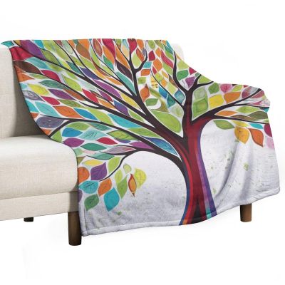Throw Blankets, Rainbow Tree Blanket Premium Super Soft Cozy Warm Bed Blanket Couch Decorative Throw Blankets for Living Room Bedroom Dorm