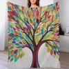 Throw Blankets, Rainbow Tree Blanket Premium Super Soft Cozy Warm Bed Blanket Couch Decorative Throw Blankets for Living Room Bedroom Dorm view 4