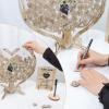 FORBFAN Wedding Guest Book Alternative, Wooden Heart Drop Box Guestbook with Photo Frame, Sign in Book Wedding Reception view 2