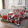 American Football Teens Bedspread Queen Size,Basketball Soccer Ball Sports Games Coverlet Set,Boys Men Room Decor,Hand-Painted Sketch Modern Quilted Coverlet,Fashion Bedding Quilt,2 Pillowcases view 2