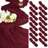 16 Pack Cheesecloth Table Runner Burgundy, 35 x 70 Inch Gauze Cheese Cloth Runner Rustic Boho Wedding Table Runners for Wedding Birthday Party Bridal Shower Cake Decoration view 1