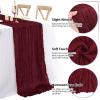 16 Pack Cheesecloth Table Runner Burgundy, 35 x 70 Inch Gauze Cheese Cloth Runner Rustic Boho Wedding Table Runners for Wedding Birthday Party Bridal Shower Cake Decoration view 3