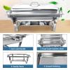EVGTTI 12 Pack Stainless Steel Chafing Dishes 8 Quart Full Size Chafing Dish Buffet Set Silver Rectangular Catering Chafer Warmer for Buffet Banquet Party Catering Supplies view 4