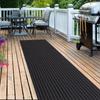 LITA Heavy Duty Hallway Runner Rug,Custom Size Non-Slip Backing Area Rug Runner,Outdoor Indoor Carpet Door Mat for Floor Entryway Kitchen Laundry Balcony Garage, Gray Stripe, 4' x 39' view 2