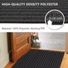 LITA Heavy Duty Hallway Runner Rug,Custom Size Non-Slip Backing Area Rug Runner,Outdoor Indoor Carpet Door Mat for Floor Entryway Kitchen Laundry Balcony Garage, Gray Stripe, 4' x 39' view 4