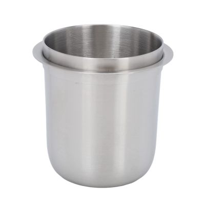 Coffee Dosing Cup, 150ml 58mm HandsFree Stainless Steel Universal Inverted Coffee Powder Cup Powder Receiving Cup Espresso Coffee Accessrioes for Coffee Machine Home Coffee Shop