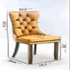 DESIGNER97 Modern Classic High-end Velvet Dining Chair Set of 2, Tufted Solid Wood Contemporary Upholstered with Wood Legs Nailhead Trim, Rivet, Pink view 2