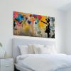 XDPBLM Canvas Paintings Wall Art Banksy Grafitti Girl with Red Balloon Modern Large Love Giclee Pictures Print Artwork for Dining Room Home Office Decor 29x59inch/75x150cm Inner-Frame view 4