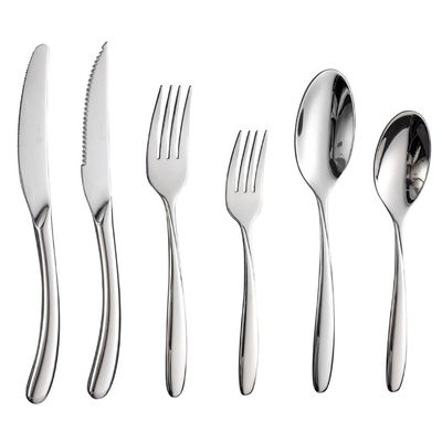 Silverware Set for 4 Luxury Thickened and Weighted Flatware Set 24 Pieces Elegant Tableware Set 18/10 Stainless Steel Cutlery Set Utensil Sets for Home Restaurant Smooth Mirror Surface