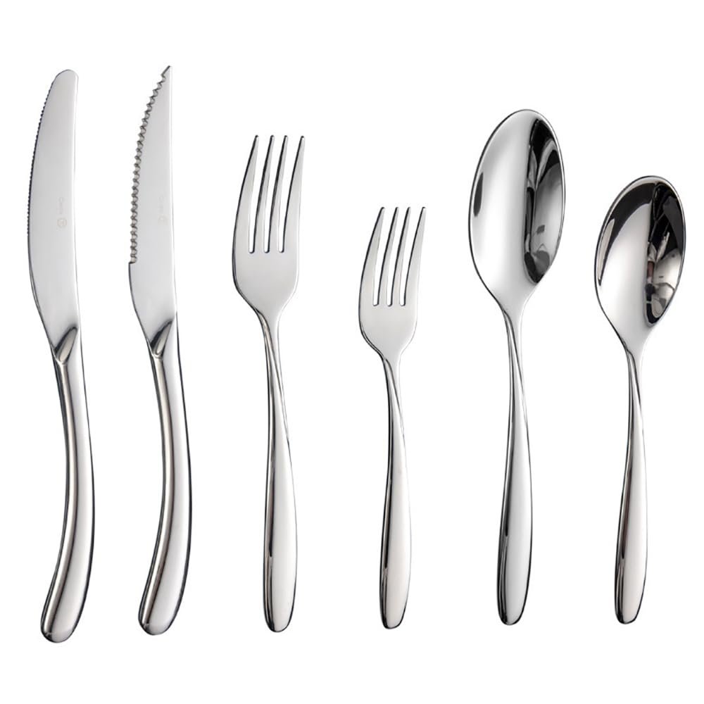 Silverware Set for 4 Luxury Thickened and Weighted Flatware Set 24 Pieces Elegant Tableware Set 18/10 Stainless Steel Cutlery Set Utensil Sets for Home Restaurant Smooth Mirror Surface