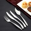Silverware Set for 4 Luxury Thickened and Weighted Flatware Set 24 Pieces Elegant Tableware Set 18/10 Stainless Steel Cutlery Set Utensil Sets for Home Restaurant Smooth Mirror Surface view 4