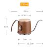 Coffee Pot 250ML/350ML Hand Brew Coffee Pot Modern Fashion 304 Stainless Steel Fine Mouth Water Injection Kettle Pour Over Coffee Pot (Color : A, Size : 350ML) (D 250ML) view 2