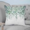 T&H XHome Throw Pillow Covers 20 x 20 Inches Set of 2 Green Eucalyptus Leaves Retro Plant Leaf Farmhouse Decorations Cushion Cover Zippered Square Pillowcase for Bedroom Living Room Sofa Couch view 4