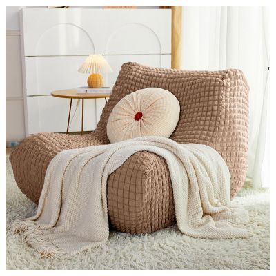 BNZCZY Nordic Couch Cover,Individual Couch Protector,360 Parcel Sofa Slipcovers,All -Inclusive Elastic Set,Four Seasons Common(Color:Camel-Bubble Gauze)