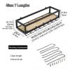 Hanging Wine Rack with Glass Holder and Shelf, Ceiling Mounted Wine Glass Rack Height Adjustable Industrial Hanging Wine Bottle Holder, Black Metal Iron Ceiling Bar Decoration Shelf ( Size : L 180cm/7 view 2