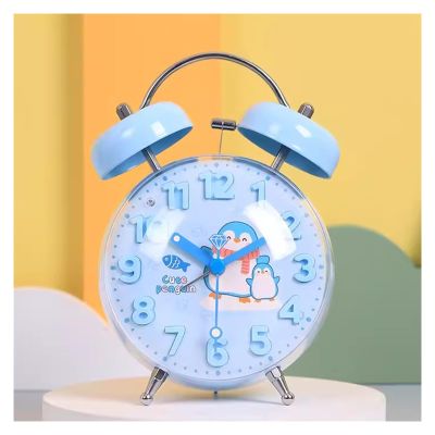 HEXEH Alarm Clock Loud Alarm Clock for Bedrooms, Analog Alarm Clock, Small Alarm Clock, Cute Design for Kids, Battary Operation, 4 inch Small Clocks (Color : D)