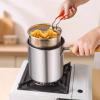 Deep Fryer Pot with Basket, 304 Stainless Steel Deep Fryer Pot, Tempura Fry Pot for Home, School, Restaurant, Outdoor, Hotel (Size : 1.2L(1.26qt)) view 1