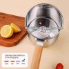 Deep Fryer Pot with Basket, 304 Stainless Steel Deep Fryer Pot, Tempura Fry Pot for Home, School, Restaurant, Outdoor, Hotel (Size : 1.2L(1.26qt)) view 2