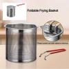 Deep Fryer Pot with Basket, 304 Stainless Steel Deep Fryer Pot, Tempura Fry Pot for Home, School, Restaurant, Outdoor, Hotel (Size : 1.2L(1.26qt)) view 4