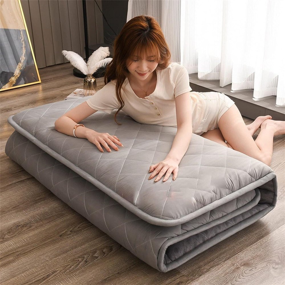 Japanese Floor Mattress,Roll Up Mattress Sleeping Tatami Mat Floor Lounger Guest Bed, Portable and Foldable Camping Mattress, Roll Up Student Dormitory Sleeping Mattress