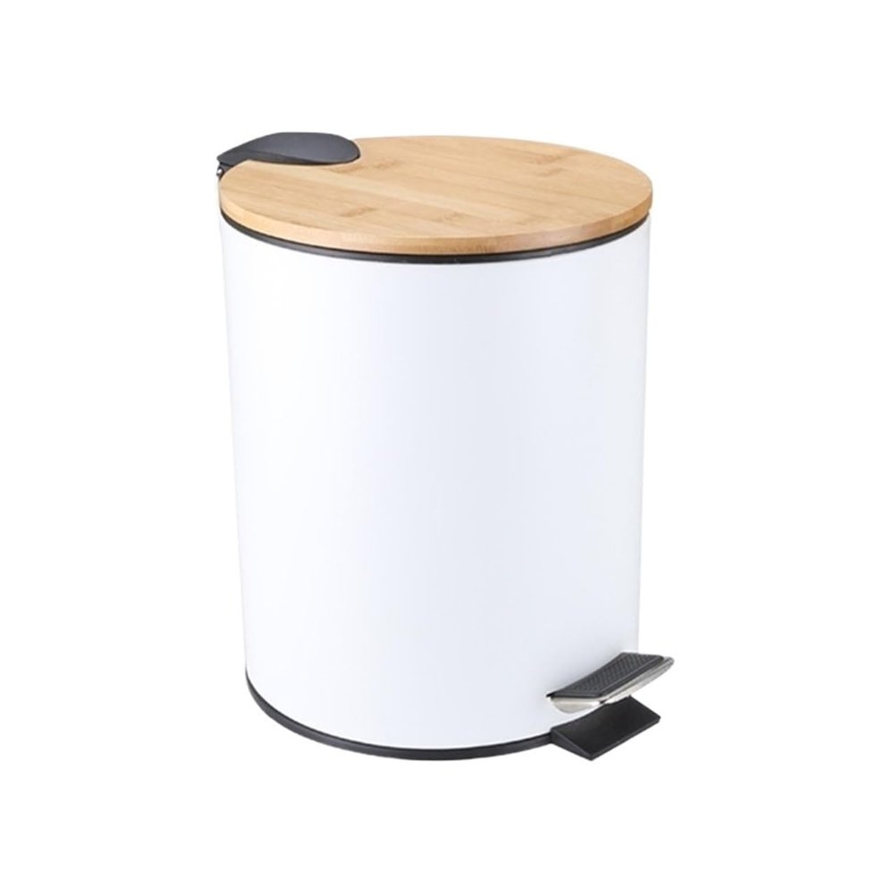 ENGENDER Garbage Can for Office Foot Trash Can Household Hotel Room Trash Can Kitchen Trash Can Pedal with Cover Trash Can (Color : A, Size : Small)