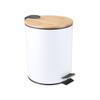 ENGENDER Garbage Can for Office Foot Trash Can Household Hotel Room Trash Can Kitchen Trash Can Pedal with Cover Trash Can (Color : A, Size : Small) view 1