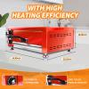 YOOKTEN Indoor Pizza Oven Countertop Electric 12" Commercial Stainless Steel Pizza Maker With 60 Minutes Timer, Red view 2