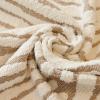 ROOMLIFE Thicked Striped Couch Cover with Tassel Khaki Chenille Sofa Cover Blanket for Sectional Sofa, Soft Sofa Slipcovers for L Shaped Love Seat 2-3 Cushion Couch Anti Slip Sofa Protector, 71"x134" view 3