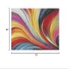 3x6 Runner Rugs Iridescent Retro Abstract Art Bedside Rug, Multicolor Hurricane Laundry Rug with Non Slip Backing for Bedroom Kitchen Sink Front Door Entryway Indoor view 2