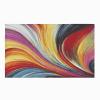 3x6 Runner Rugs Iridescent Retro Abstract Art Bedside Rug, Multicolor Hurricane Laundry Rug with Non Slip Backing for Bedroom Kitchen Sink Front Door Entryway Indoor view 4