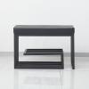 3-Tier Shoe Rack Bench - Black Metal Frame Entryway Shoe Bench with Storage and Padded Seat - Shoe Organizer for Entryway Bedroom Hallway view 2