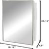 Plexon Stainless Steel Framed Cabinet, 16 in x 26 in, Mirror Frame, with 2 Shelves for More Storage view 3