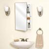 Plexon Stainless Steel Framed Cabinet, 16 in x 26 in, Mirror Frame, with 2 Shelves for More Storage view 4