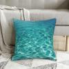 RLDOBOFE Blue Aqua Pool Water Print Decorative Throw Pillow Covers Corduroy Cushion Covers Soft Throw Pillow Case Sofa Pillow Case Square Cushion Case for Living Room Bed Couch Car Home Decor 18"x18" view 1