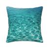 RLDOBOFE Blue Aqua Pool Water Print Decorative Throw Pillow Covers Corduroy Cushion Covers Soft Throw Pillow Case Sofa Pillow Case Square Cushion Case for Living Room Bed Couch Car Home Decor 18"x18" view 2
