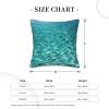 RLDOBOFE Blue Aqua Pool Water Print Decorative Throw Pillow Covers Corduroy Cushion Covers Soft Throw Pillow Case Sofa Pillow Case Square Cushion Case for Living Room Bed Couch Car Home Decor 18"x18" view 3