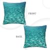 RLDOBOFE Blue Aqua Pool Water Print Decorative Throw Pillow Covers Corduroy Cushion Covers Soft Throw Pillow Case Sofa Pillow Case Square Cushion Case for Living Room Bed Couch Car Home Decor 18"x18" view 4