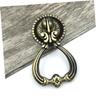 Golden Zinc Alloy Ring Pull Knobs, Extra Thick 2 Piece Cabinet Hardware view 2