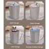 SYALEO Round Laundry Hamper w/Lid & Removable Liner Handwoven Imitation Rattan Laundry Basket PP Dirty Clothes Toy Storage Basket for Living Room view 4