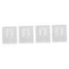MAGICLULU 4pcs Wall-mounted Storage Box Remote Control Holder Easy Install Adhesive Organizer for Bedroom Kitchen Bathroom and Living Room for Remotes Keys Pens view 1